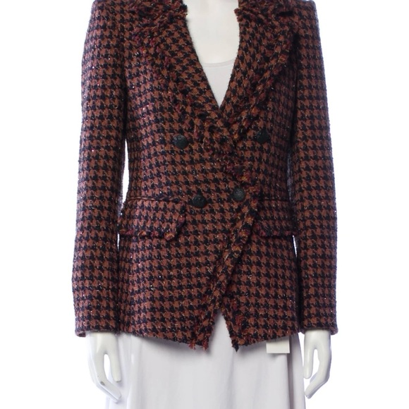 Veronica Beard Houndstooth Taja Double-Breasted Dickey Jacket - Picture 3 of 12